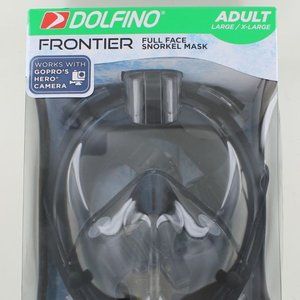 New Dolfino Frontier Full Face Snorkel Mask - Camera Mount -Adult Large …